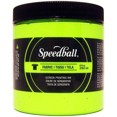 Fabric Screen Printing Ink, 8oz - Fluorescent Lime Green