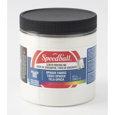 Opaque Fabric Screen Printing Ink, 8oz - Pearly White