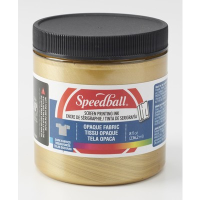 Opaque Fabric Screen Printing Ink, 8oz - Gold