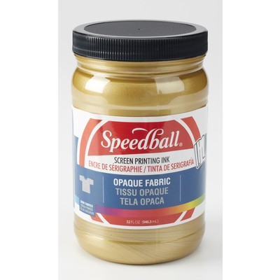 Opaque Fabric Screen Printing Ink, 32oz - Gold