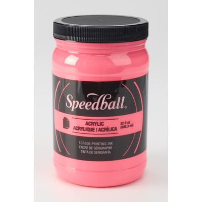 Acrylic Screen Printing Ink, 32oz - Fluorescent Hot Pink