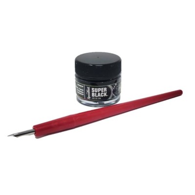 Pen & Super Black India Ink Set