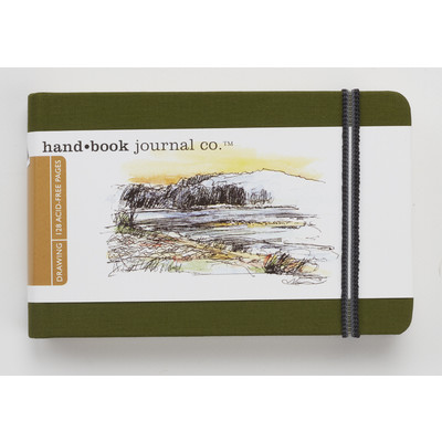 Drawing Journal, 3.5" x 5.5" Landscape - Cadmium Green