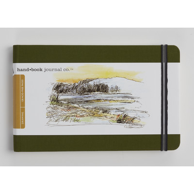 Drawing Journal, 5.5" x 8.25" Landscape - Cadmium Green