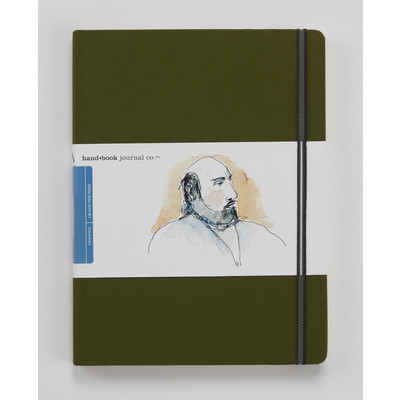 Drawing Journal, 10.5" x 8.25" Large Portrait - Cadmium Green