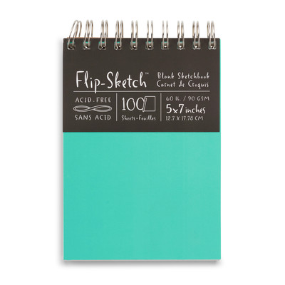 Flip-Sketch Blank Sketchbook, 7" x 5" - Pool