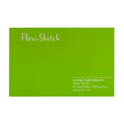 Flexi-Sketch Blank Sketchbook, 4" x 6" - Fern