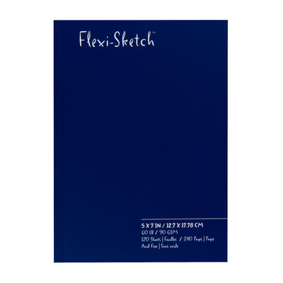 Flexi-Sketch Blank Sketchbook, 7" x 5" - Pool