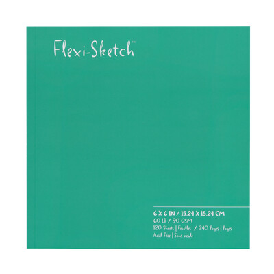 Flexi-Sketch Blank Sketchbook, 6" x 6" - Mandarin