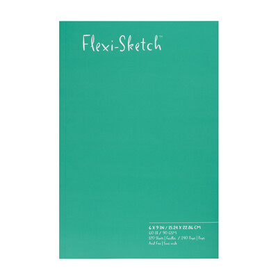 Flexi-Sketch Blank Sketchbook, 6" x 9" - Mist