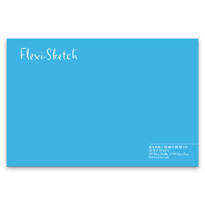 Flexi-Sketch Blank Sketchbook, 8" x 12" - Pool