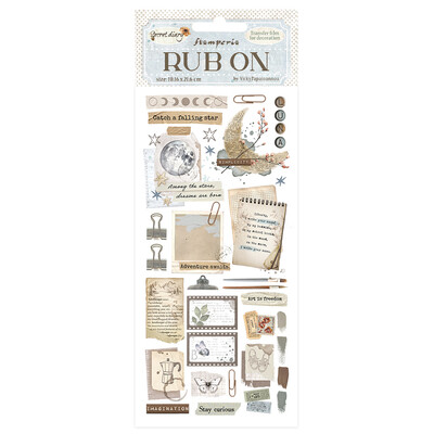 Rub-on, Create Happiness Secret Diary - Notes & Labels
