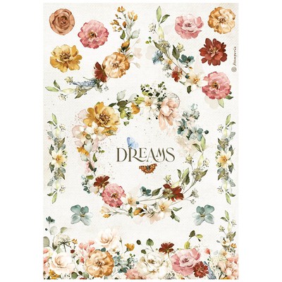 A4 Rice Paper, Romantic Collection Garden of Promises - Dreams