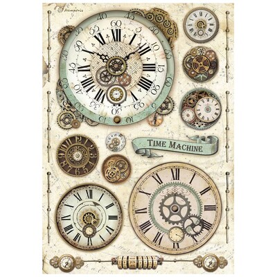 A4 Rice Paper, Voyages Fantastiques - Clock