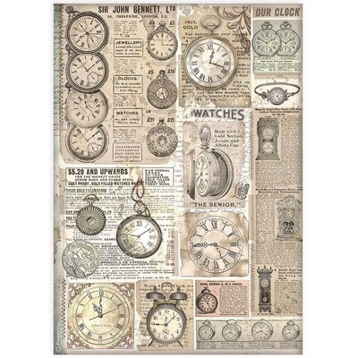 A4 Rice Paper, Brocante Antiques - Clocks