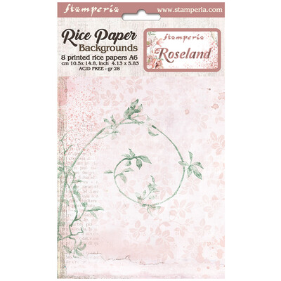 A6 Rice Paper Backgrounds, Roseland