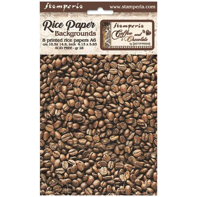A6 Rice Paper Backgrounds, Coffee and Chocolate