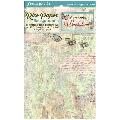 A6 Rice Paper Backgrounds, Wonderland