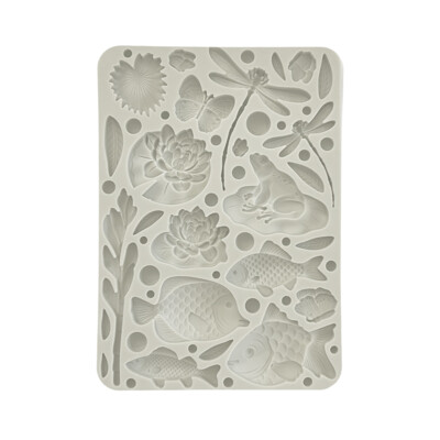 A5 Silicone Mould, Forest - Fish & Dragonfly