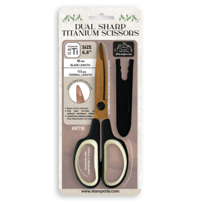 Create Happiness Dual Sharp Titanium Scissors, 6.8"