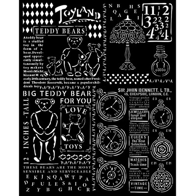 Thick Stencil, Brocante Antiques - Teddy Bear