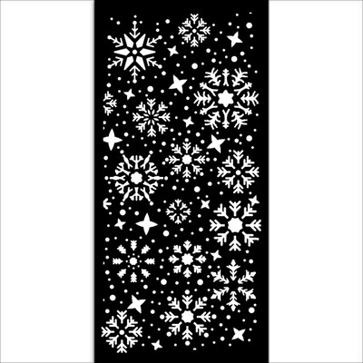 Thick Stencil, Gear Up For Christmas Snowflakes