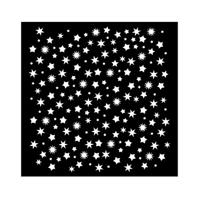 Thick Stencil, Classic Christmas Stars Pattern