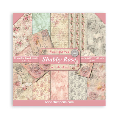 30X30cm (12"X12") Paper Pack, Shabby Rose