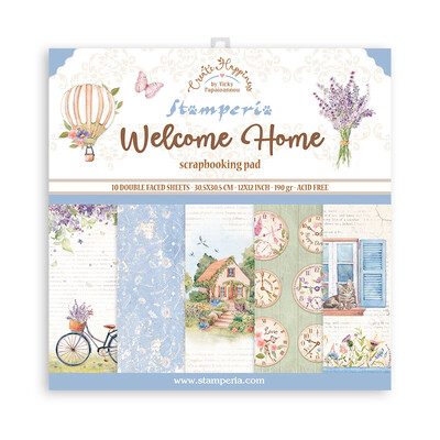 30X30cm (12"X12") Paper Pad, Create Happiness Welcome Home