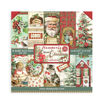 30.5X30.5cm (12"X12") Paper Pad, Classic Christmas