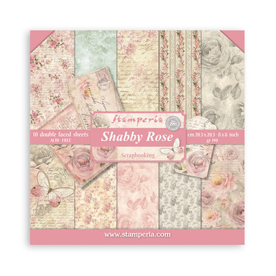 20.3X20.3cm (8"X8") Paper Pad, Shabby Rose
