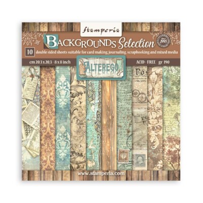 20.3X20.3cm (8"X8") Backgrounds Paper Pad, Alterego