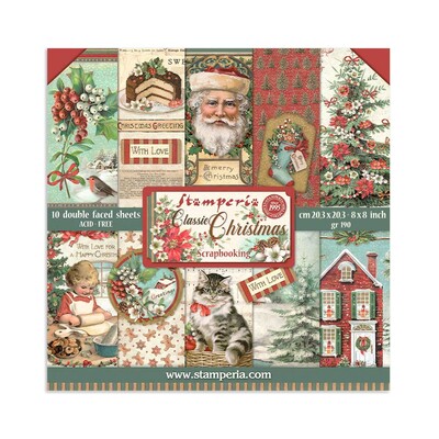 20.3X20.3cm (8"X8") Paper Pad, Classic Christmas