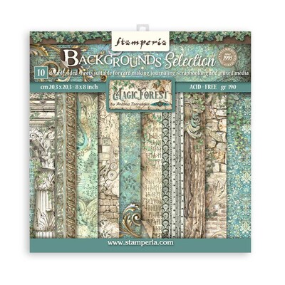 20.3X20.3cm (8"X8") Backgrounds Paper Pad, Magic Forest