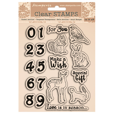 Clear Stamp, Romantic Cozy Winter - Numbers & Animals