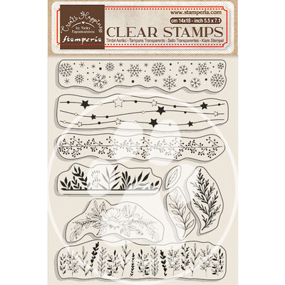 Create Happiness Clear Stamp, Borders with Leaves