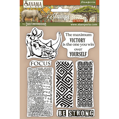HD Natural Rubber Stamp, Savana - Grafiti