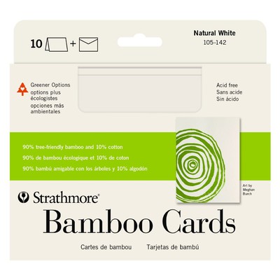 Greener Option Cards, 5" x 6.875" - Bamboo Natural White (10pk)
