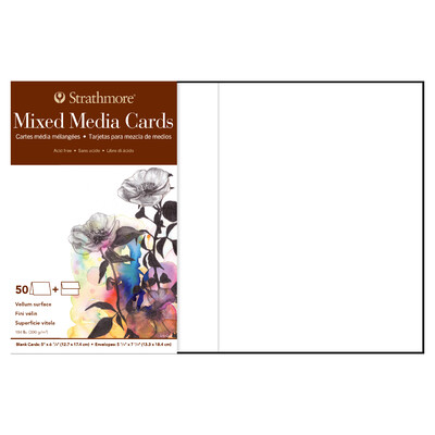 Mixed Media Cards, 5" x 6.875" (50pk)