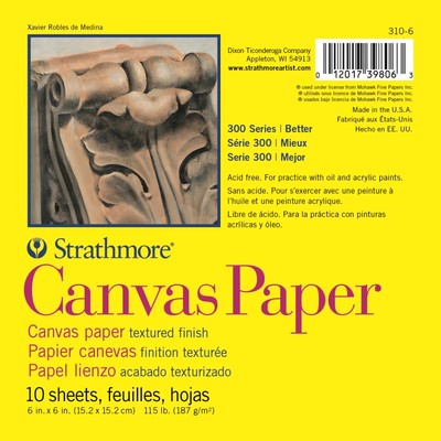 300 Series Canvas Paper Pad, 6" x 6"