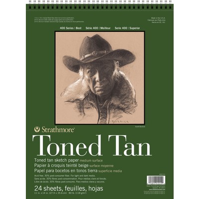 400 Series Toned Sketch Pad, Tan - 11" x 14"