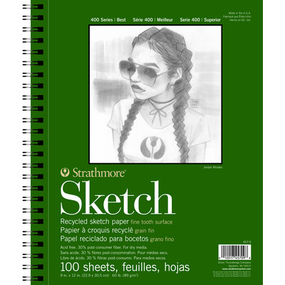 400 Series Recycled Sketch Pad, 9" x 12"