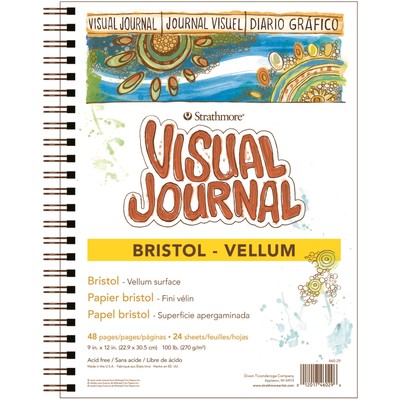 Visual Journal, Bristol Vellum - 9" x 12"
