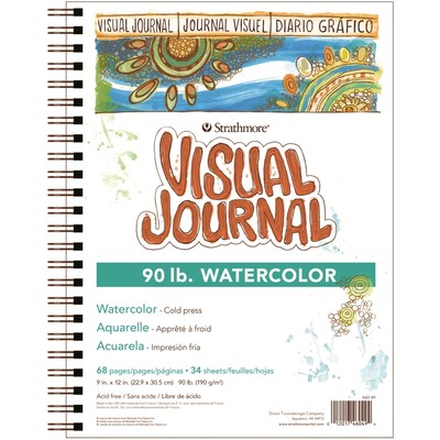 Visual Journal, Watercolor 90lb - 9" x 12"