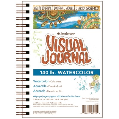 Visual Journal, Watercolor 140lb - 5.5" x 8"