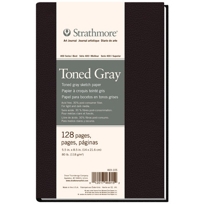 400 Series Toned Sketch Hardb. Art Journal, Gray - 5.5" x 8.5"