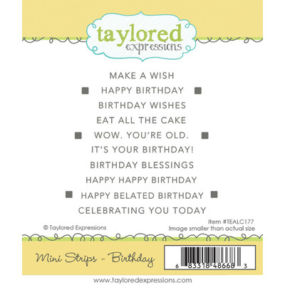 Cling Stamp, Mini Strips - Birthday