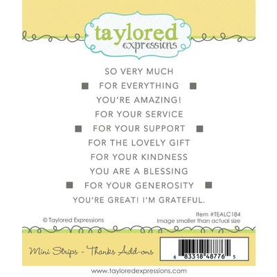 Cling Stamp, Mini Strips - Thanks Add-ons