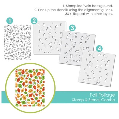 Stamp & Stencil Combo, Fall Foliage