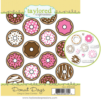 Cling & Clear Stamp Combo, Donut Days